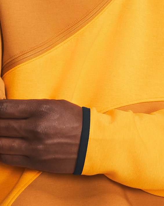 Men's UA Unstoppable Fleece ½ Zip in Orange image number 0