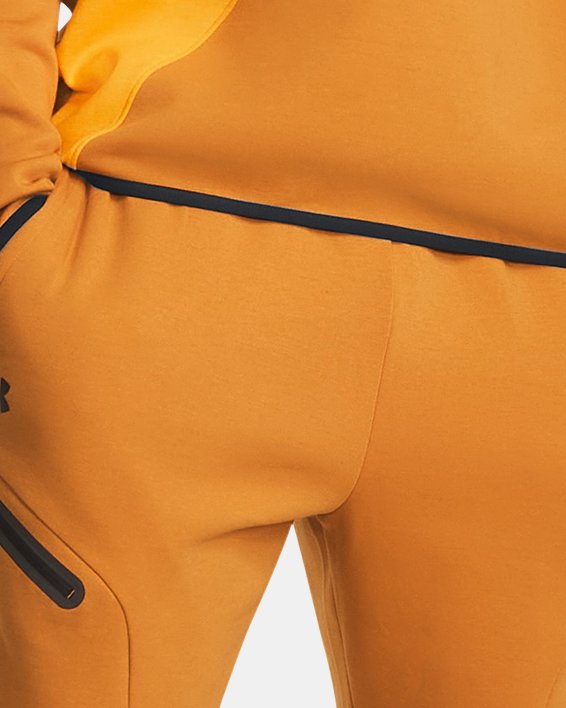 Men's UA Unstoppable Fleece ½ Zip in Orange image number 2