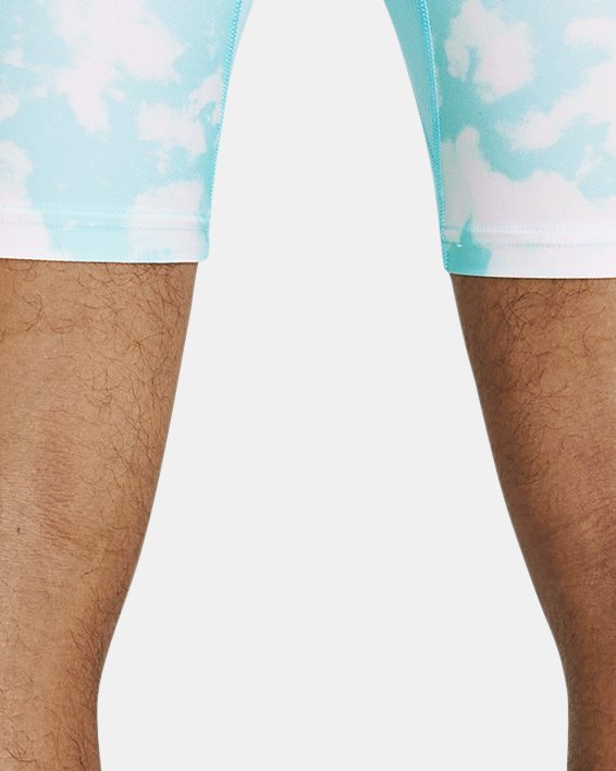 Men's Curry HeatGear® Printed Shorts, Blue, pdpMainDesktop image number 1