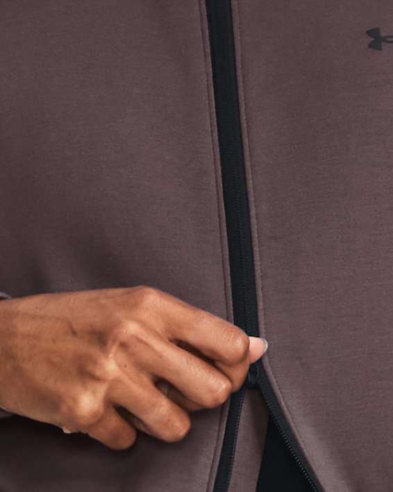 UA Unstoppable Fleece mit durchgehendem Zip für Damen, Gray, pdpMainDesktop image number 0