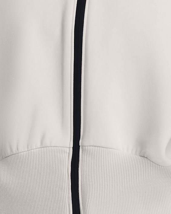Parte de arriba con cremallera completa UA Unstoppable Fleece para mujer, White, pdpMainDesktop image number 0