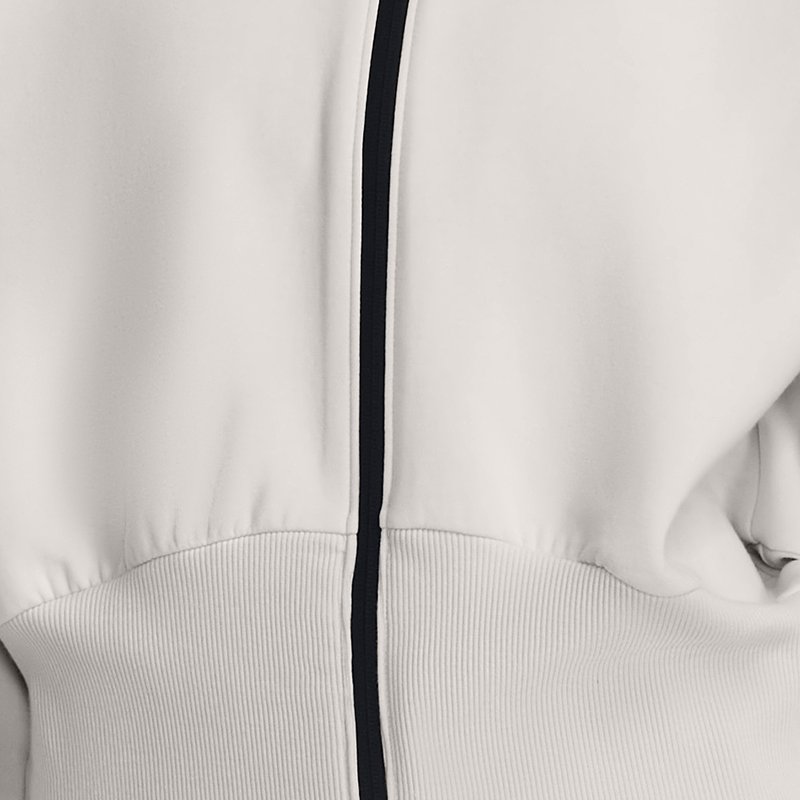 Veste en polaire Under Armour Unstoppable Fleece Full Zip pour femme Blanc Clay / Noir L