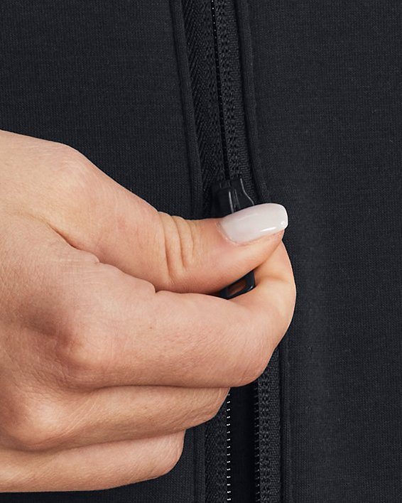 Veste entièrement zippée UA Unstoppable Fleece pour femme, Black, pdpMainDesktop image number 3