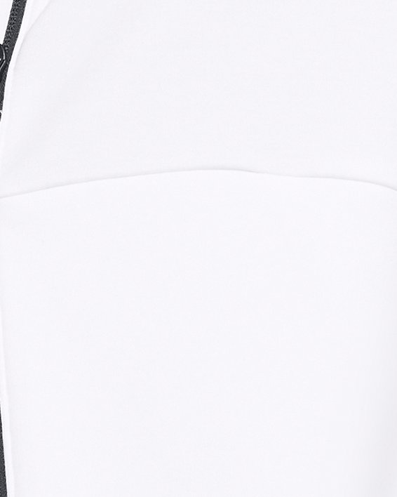 Women's UA Unstoppable Fleece Full-Zip, White, pdpMainDesktop image number 3