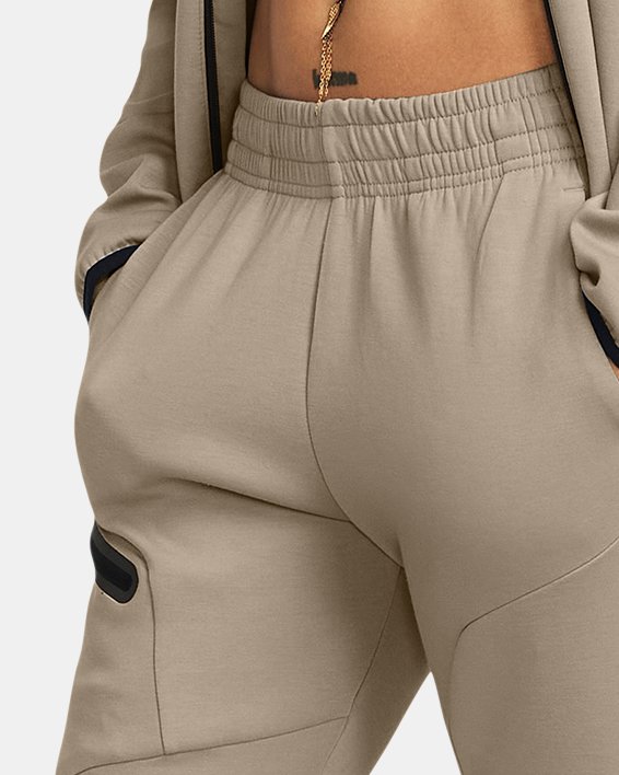 Maglia UA Unstoppable Fleece Full-Zip da donna, Brown, pdpMainDesktop image number 2