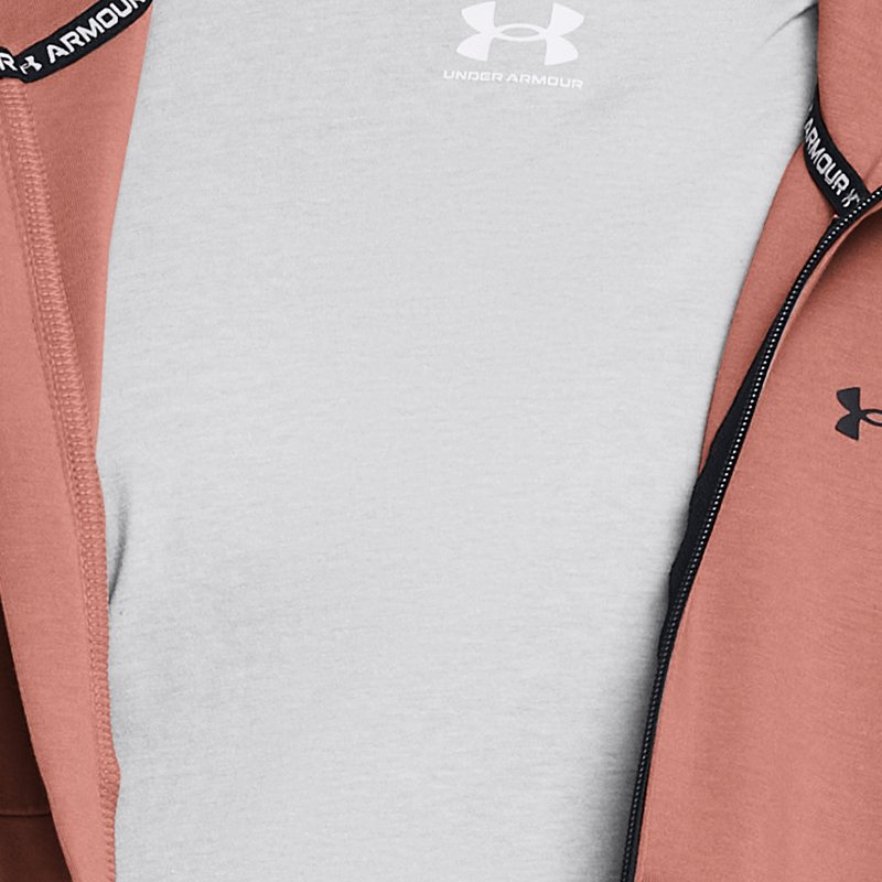 Women's Under Armour Unstoppable Fleece Full-Zip Canyon Pink / Black L