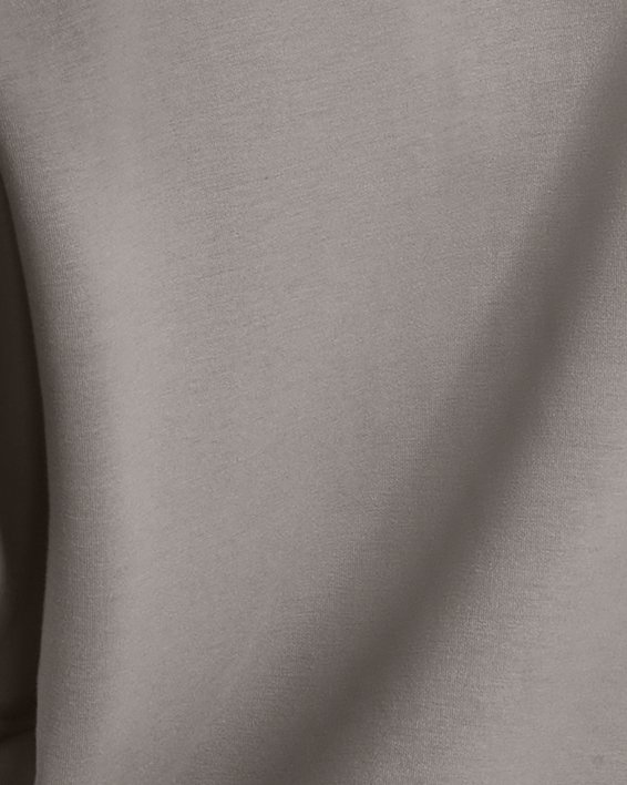 UA Unstoppable Fleece-Croptop mit Rundhalsausschnitt für Damen, Gray, pdpMainDesktop image number 1