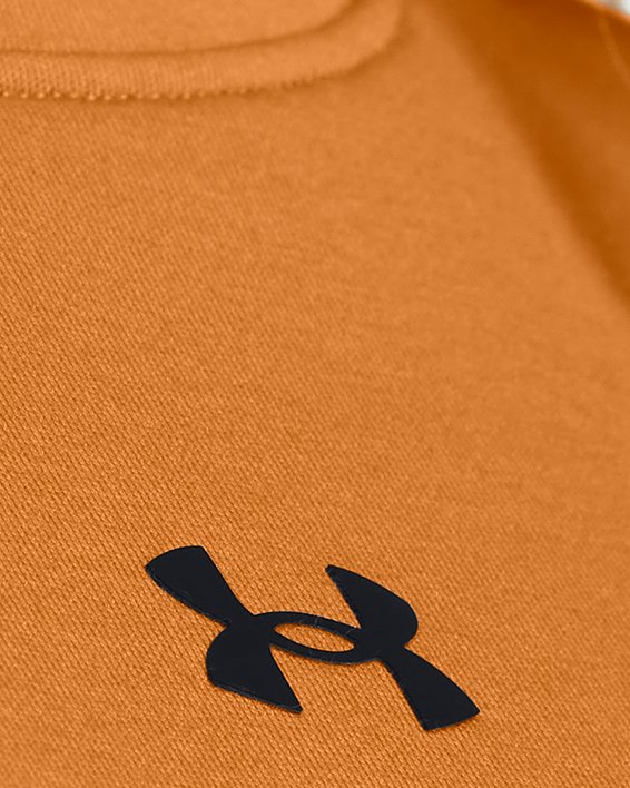 Haut court à col ras du cou UA Unstoppable Fleece pour femme, Orange, pdpMainDesktop image number 3