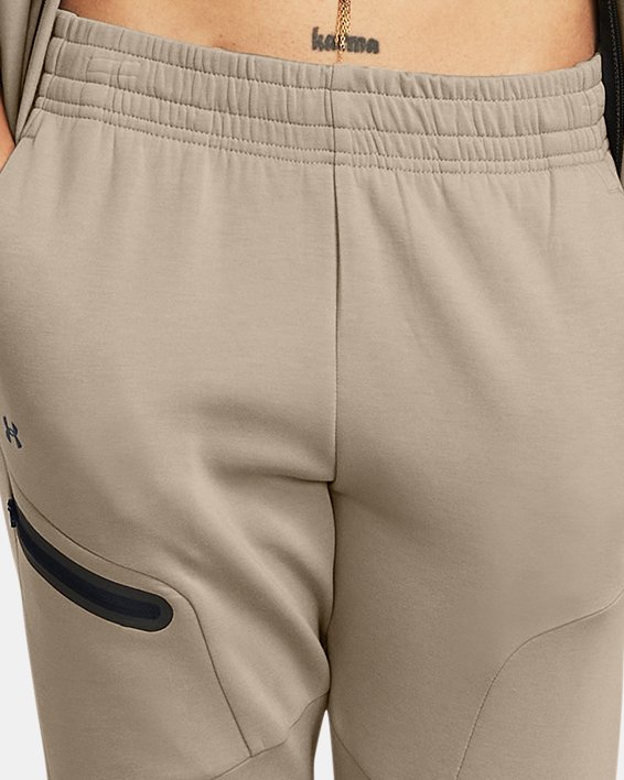 Women's UA Unstoppable Fleece Joggers in Brown image number 2