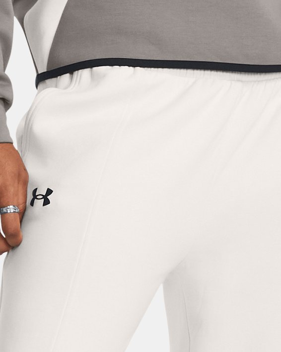 Women's UA Unstoppable Fleece Split Pants in White image number 3