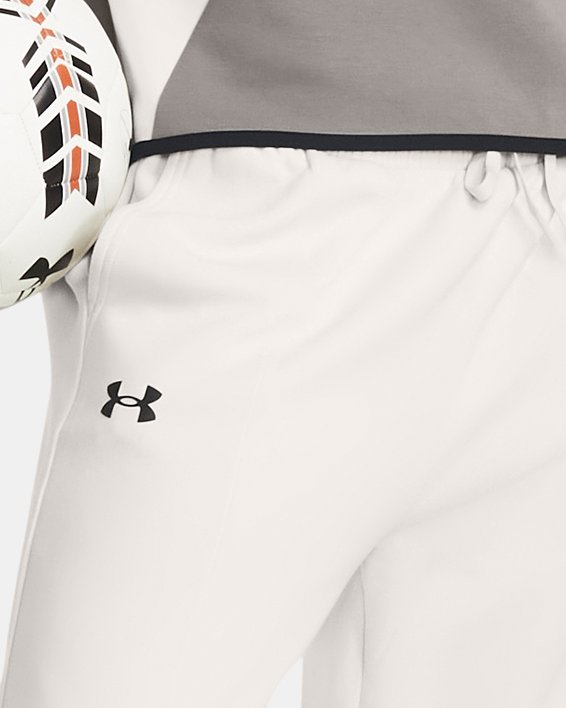 Women's UA Unstoppable Fleece Split Pants, White, pdpMainDesktop image number 4