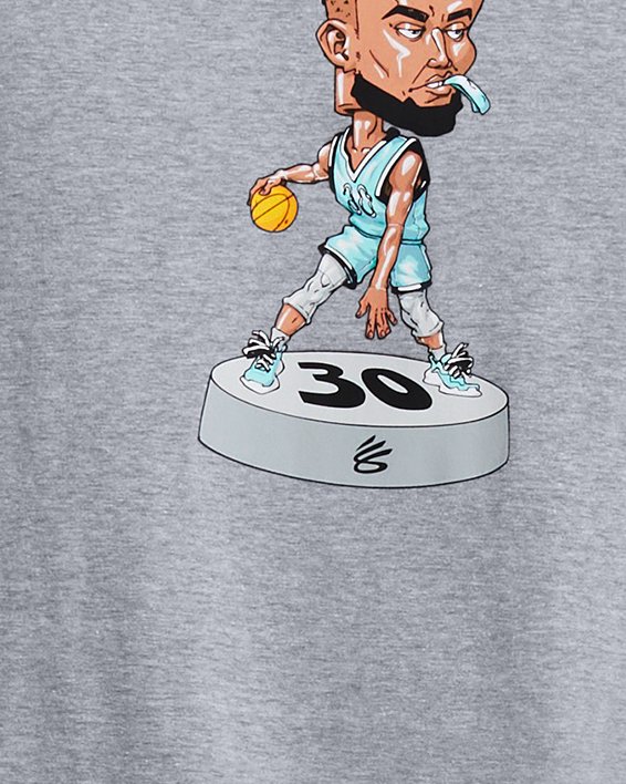 Men's Curry Bobblehead Short Sleeve in Gray image number 0