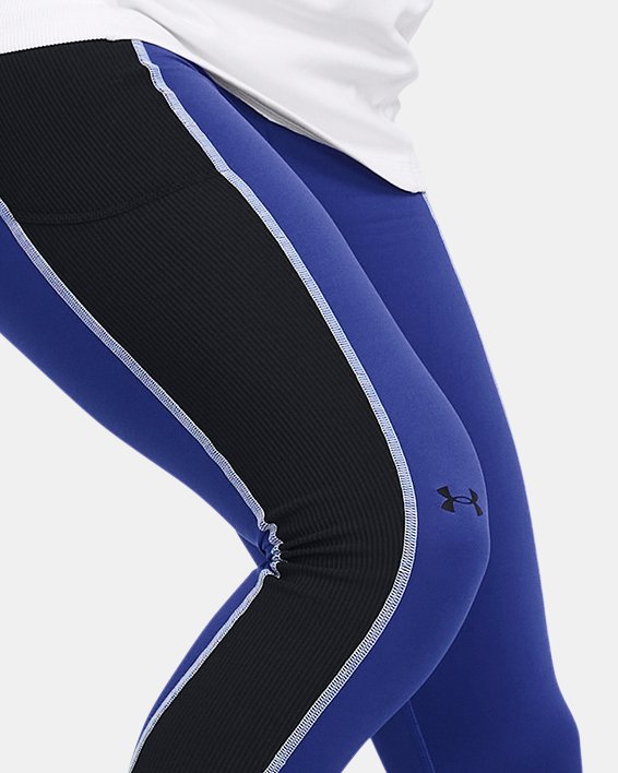 Women's UA Train Cold Weather Leggings in Blue image number 3