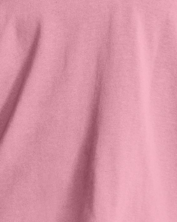 Women's UA Logo LC Oversized Heavyweight Short Sleeve, Pink, pdpMainDesktop image number 0