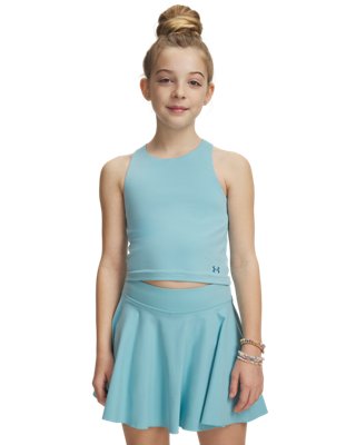 UA Motion Girls' Crop Tank