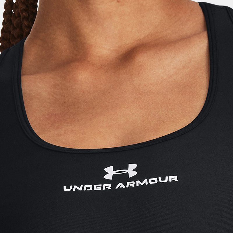Women's Under Armour Mid Evolved Graphic Sports Bra Black / White XS