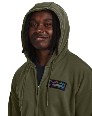 Sudadera Project Rock Heavyweight Terry Full-Zip para Hombre, Green, pdpMainDesktop image number 3