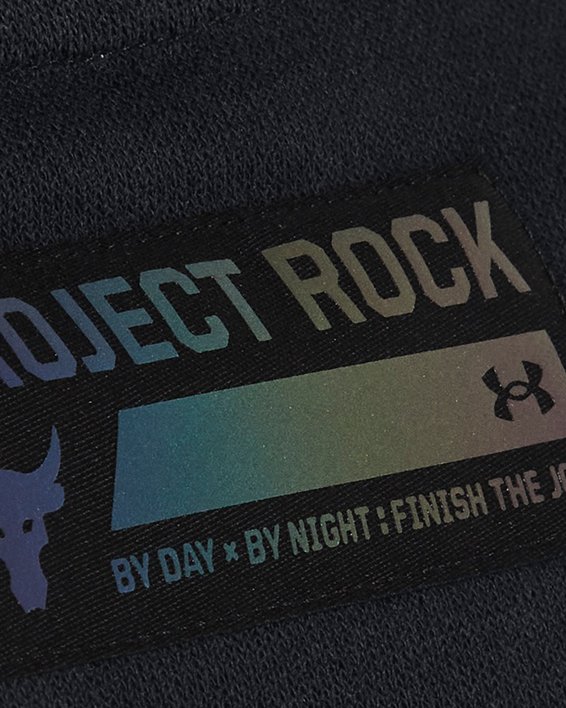 เสื้อคอกลมผ้าเทอร์รี่มีน้ำหนัก Project Rock สำหรับผู้ชาย in Black image number 3