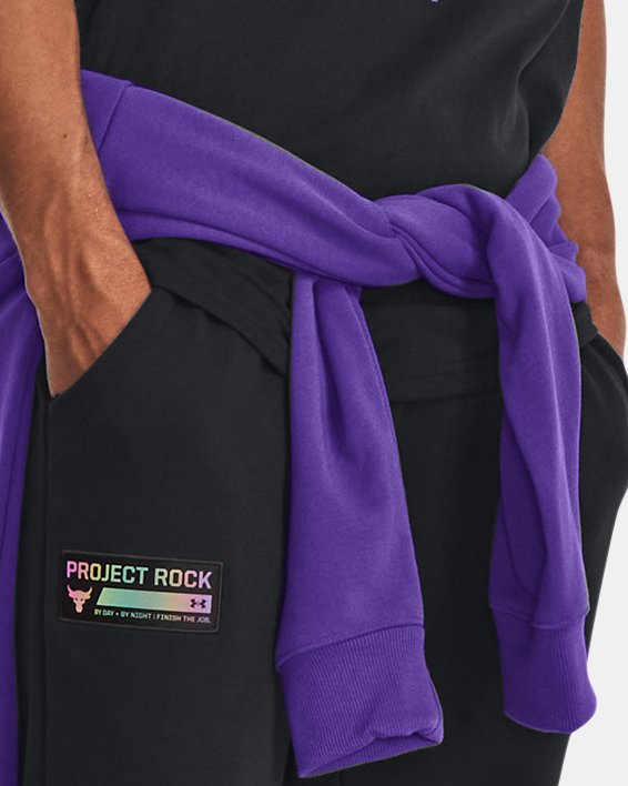 男士Project Rock Heavyweight Terry長褲 in Black image number 2