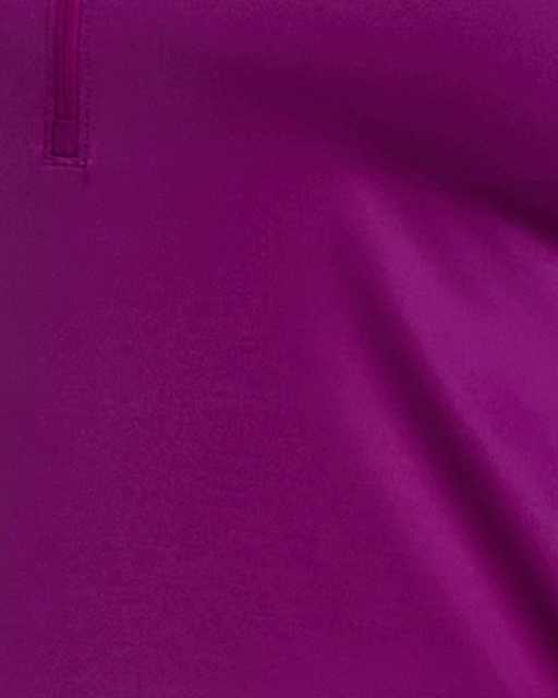 Under Armour Loose Cold Gear Women Purple Shimmer Mock Neck M Sweatshirt