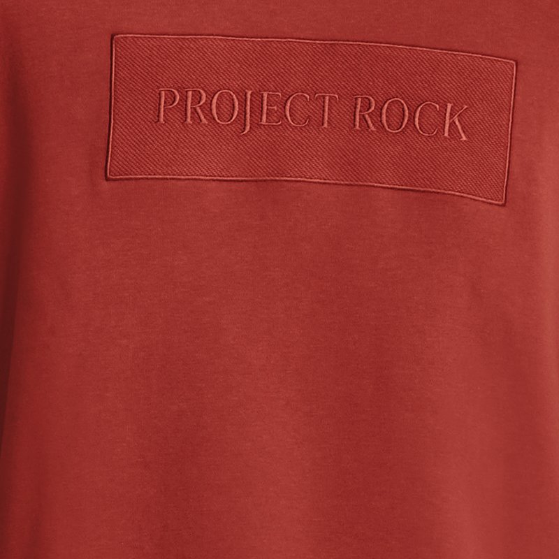 Under Armour Parte de arriba Project Rock Terry Gym para hombre Heritage Rojo / Negro S