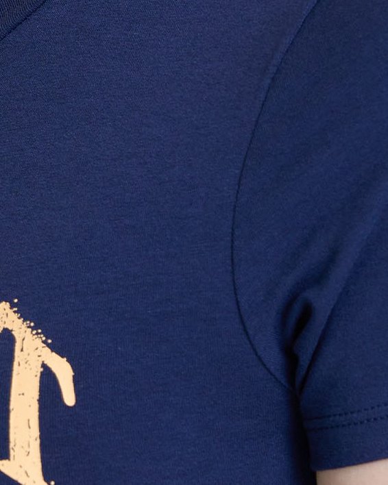 Men's UA Hockey Chiclet Repair Short Sleeve in Blue image number 7