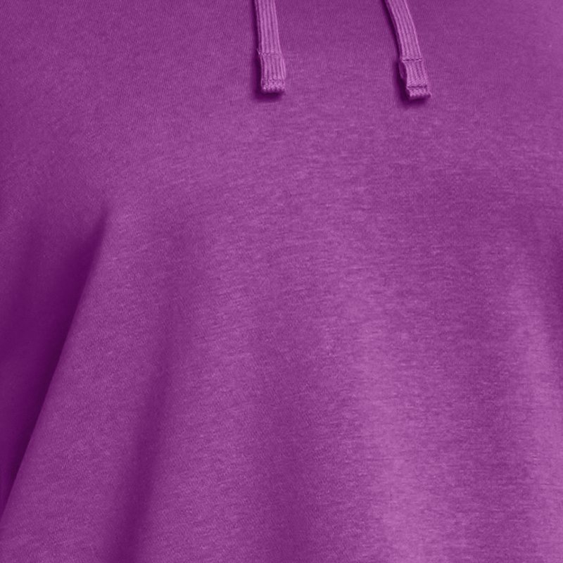 Women's  Under Armour  Rival Fleece Oversized Hoodie Cassis / White 2X