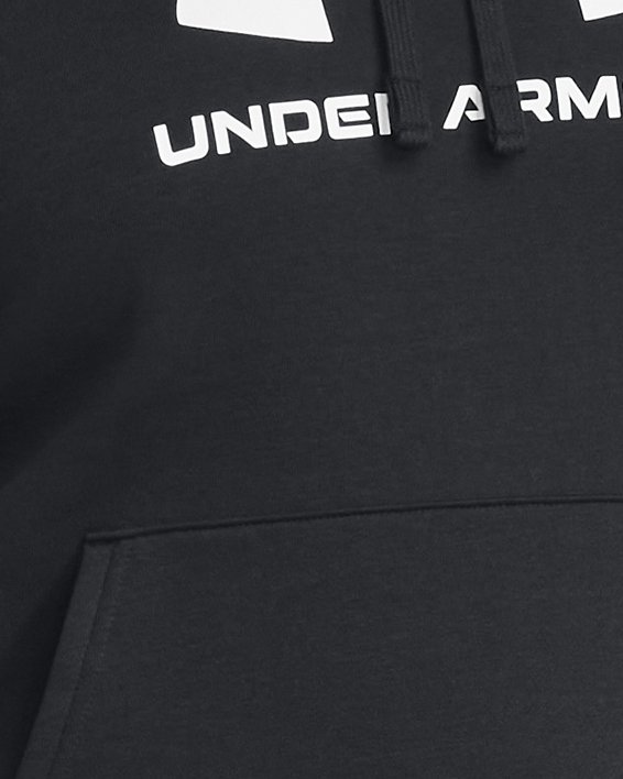 Dameshoodie UA Rival Fleece Logo, Black, pdpMainDesktop image number 0