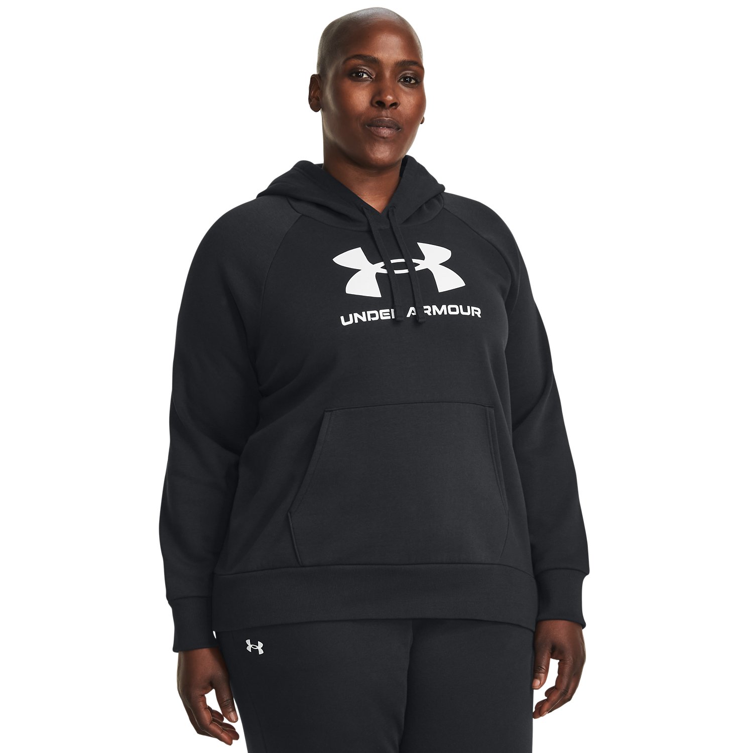 Black and pink under armour hoodie hotsell