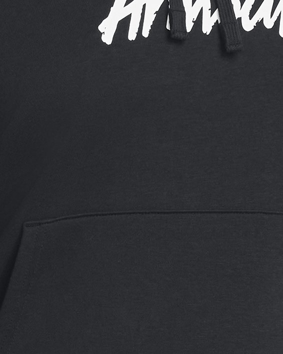 Black Under Armour Girls' Rival Fleece Big Logo Hoodie Junior