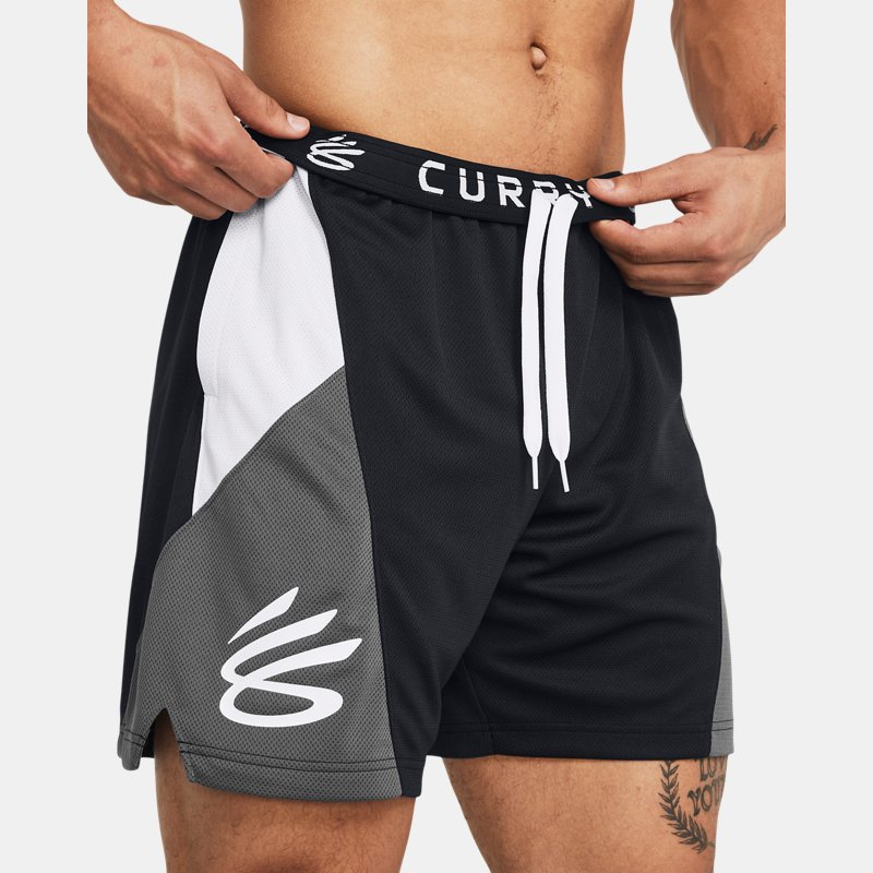 Men's Curry Splash Shorts Black / Castlerock / White XXL