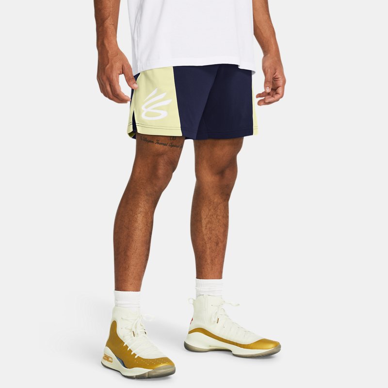men's curry splash shorts midnight navy / lemon ice / white xxl