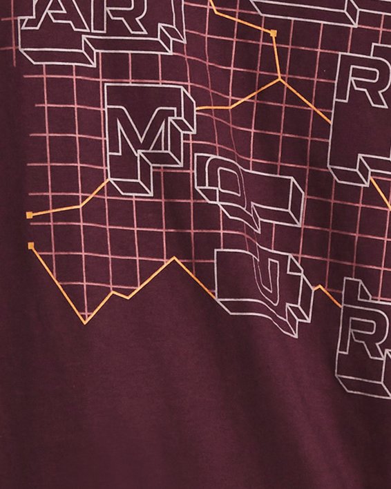 Men's UA Outdoor Grid Logo Long Sleeve in Maroon image number 1