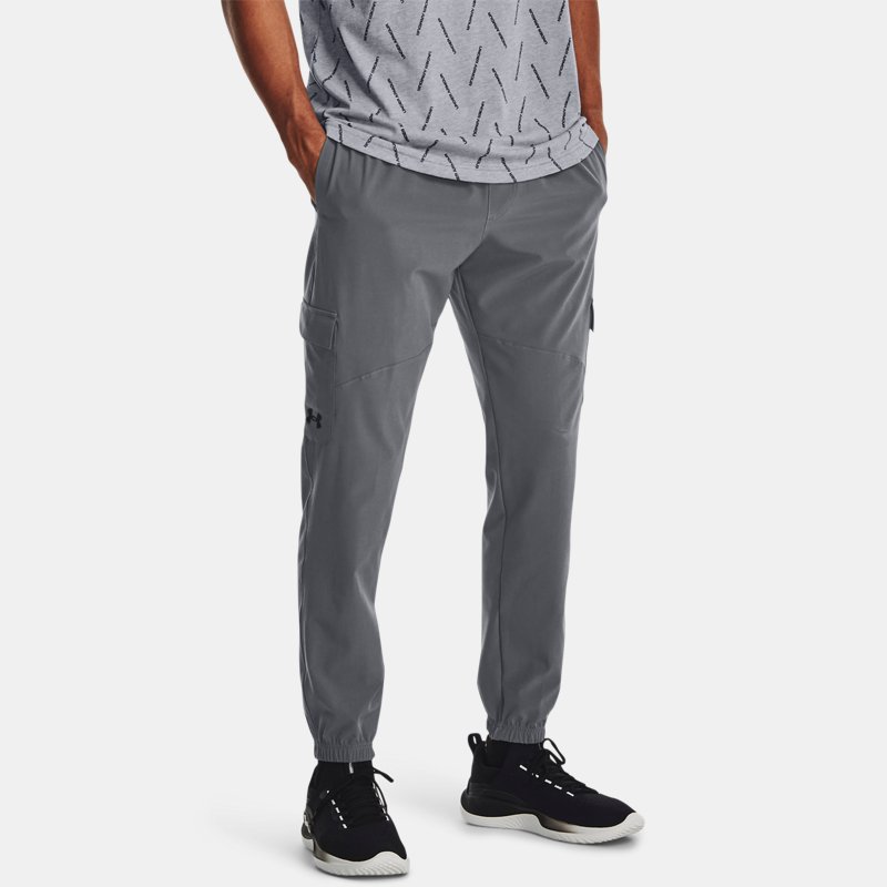 Men's Under Armour Stretch Woven Cargo Pants Pitch Gray / Black 3XL
