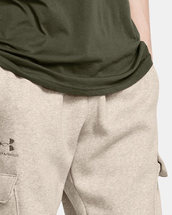 Men's UA Icon Fleece Cargo Pants, Brown, pdpMainDesktop image number 2