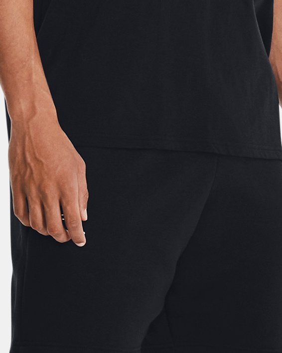 Men's UA Icon Fleece Shorts, Black, pdpMainDesktop image number 2