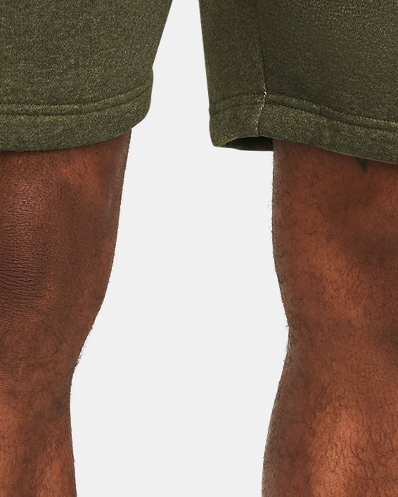 Men's UA Icon Fleece Shorts, Green, pdpMainDesktop image number 0