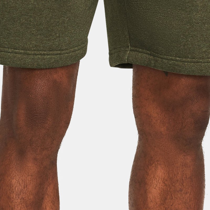 Under Armour Essential Fleece-Shorts für Herren Marine OD Grün / Weiß