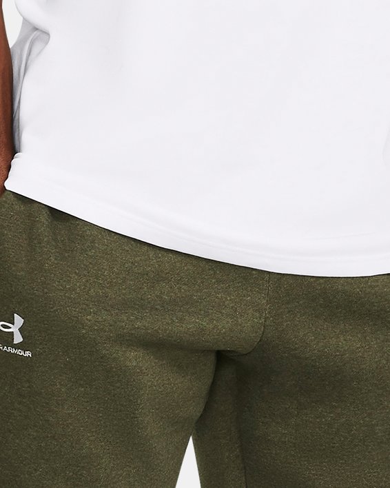 Shorts UA Essential Fleece da uomo, Green, pdpMainDesktop image number 2