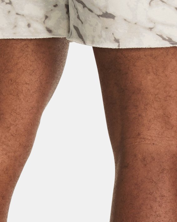 Shorts con estampado Project Rock Rival Fleece para hombre, White, pdpMainDesktop image number 1