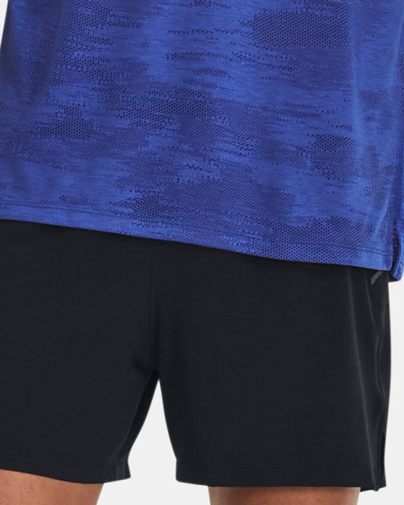 Men's UA Streaker Speed Camo Short Sleeve, Blue, pdpMainDesktop image number 2