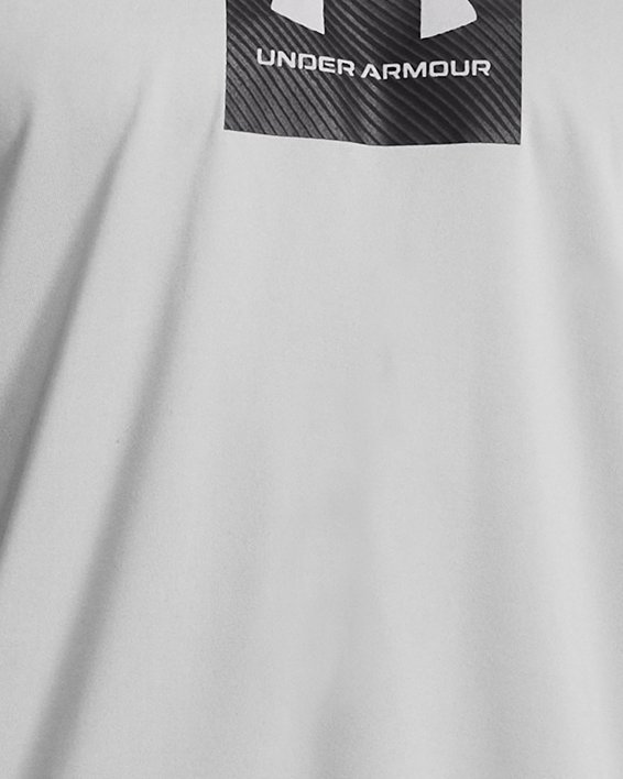 男士UA Tech™ Print Fill短袖T恤 in Gray image number 0