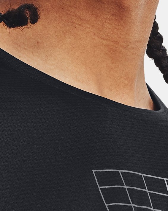 Men's UA Speed Stride Graphic Short Sleeve in Black image number 3