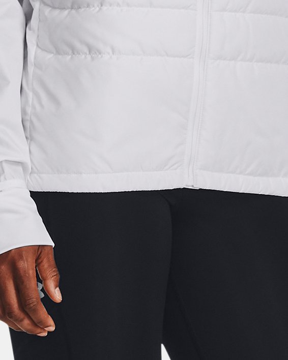Women's UA Storm Insulated Run Hybrid Jacket, White, pdpMainDesktop image number 2