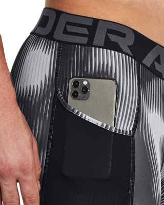 Shorts Largos HeatGear&reg; Printed Pocket para hombre, Black, pdpMainDesktop image number 3