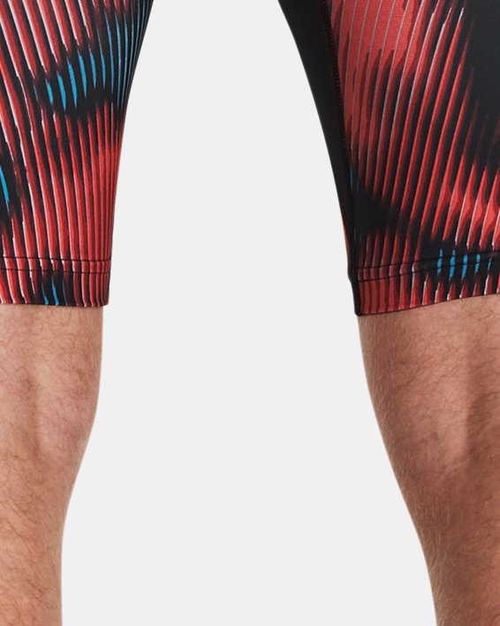 Men's HeatGear® Printed Long Shorts in Red image number 1