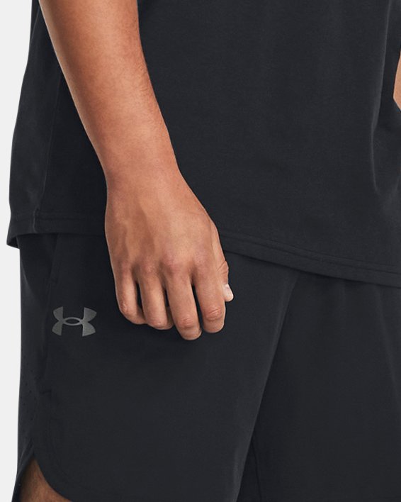 Men's UA Branded Gel Stack Short Sleeve in Black image number 2