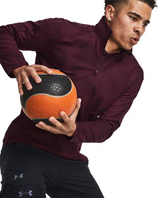 Sudadera UA Meridian Printed &frac14; Zip para hombre, Red, pdpMainDesktop image number 5