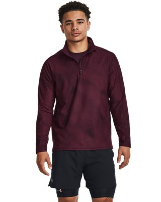 Sudadera UA Meridian Printed &frac14; Zip para hombre, Red, pdpMainDesktop image number 0