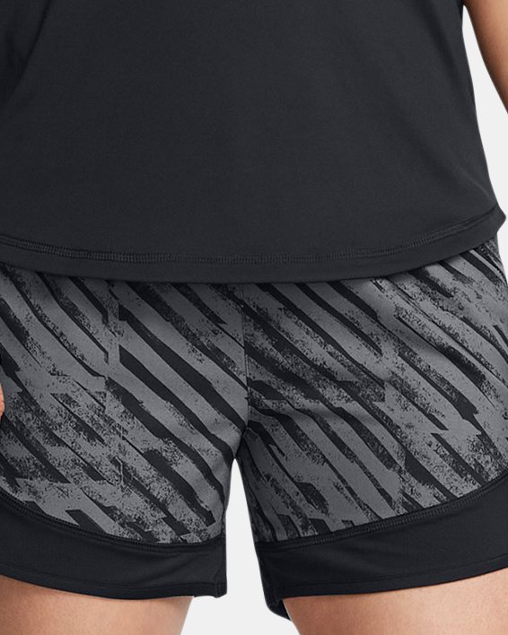 Women's UA Challenger Pro Printed Shorts, Black, pdpMainDesktop image number 2